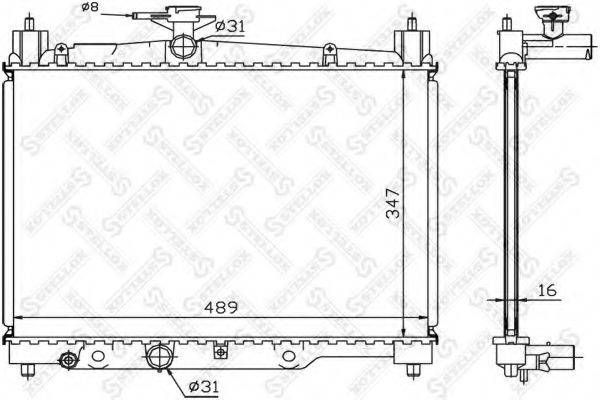 STELLOX 1025402SX Радіатор, охолодження двигуна