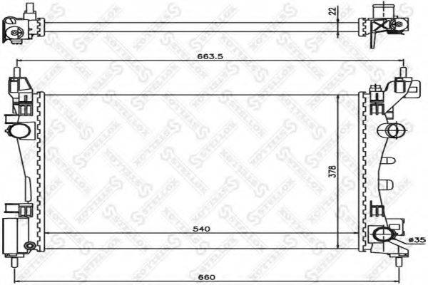 STELLOX 1025404SX Радіатор, охолодження двигуна