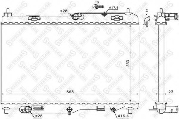 STELLOX 1025410SX Радіатор, охолодження двигуна