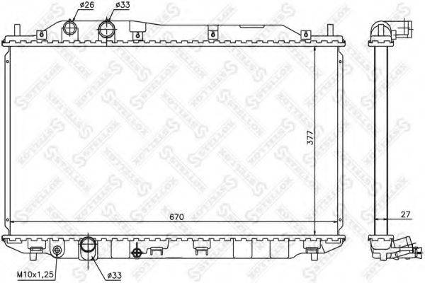 STELLOX 1025421SX Радіатор, охолодження двигуна