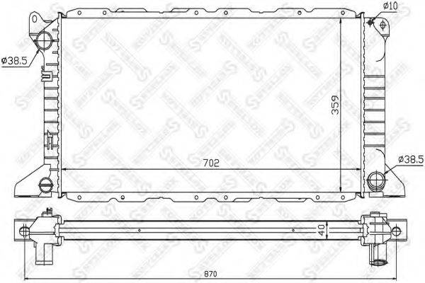 STELLOX 1025428SX Радіатор, охолодження двигуна