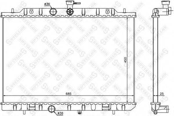 STELLOX 1025453SX Радіатор, охолодження двигуна