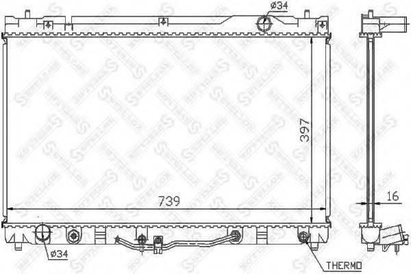 STELLOX 1025463SX Радіатор, охолодження двигуна