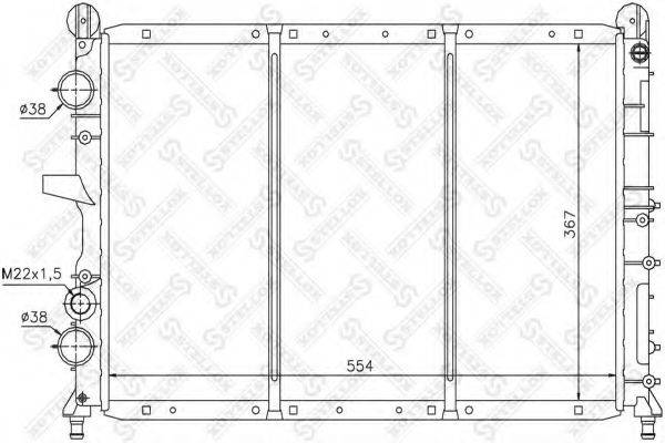 STELLOX 1025480SX Радіатор, охолодження двигуна