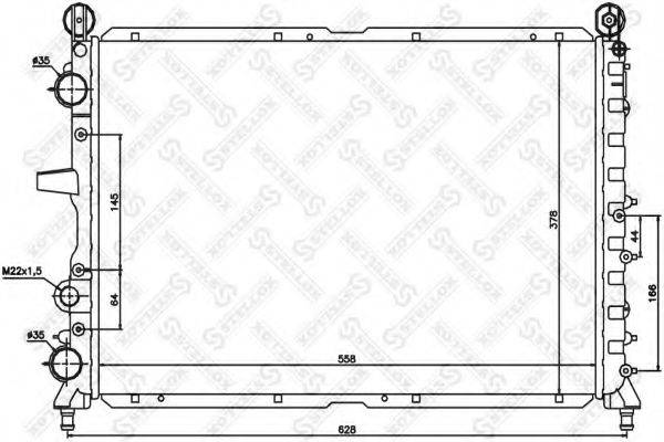 STELLOX 1025483SX Радіатор, охолодження двигуна