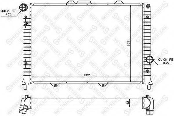 STELLOX 1025495SX Радіатор, охолодження двигуна