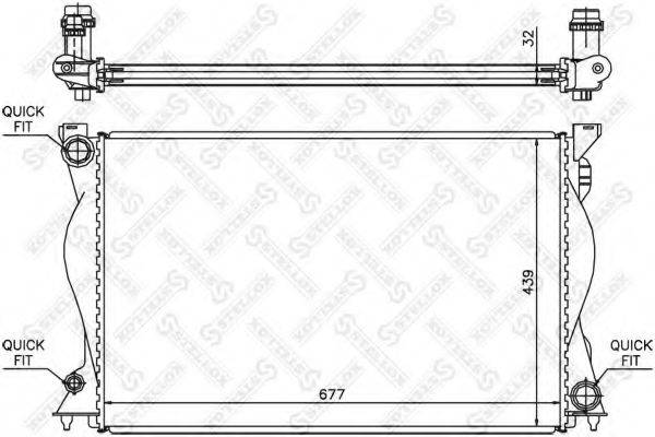 STELLOX 1025508SX Радіатор, охолодження двигуна