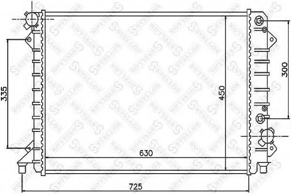 STELLOX 1025511SX Радіатор, охолодження двигуна