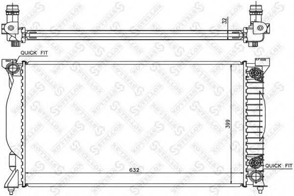 STELLOX 1025512SX Радіатор, охолодження двигуна