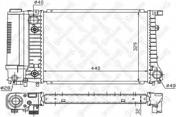 STELLOX 1025565SX Радіатор, охолодження двигуна