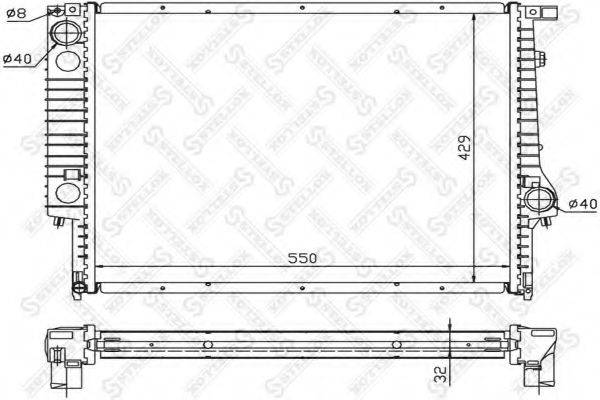 STELLOX 1025571SX Радіатор, охолодження двигуна