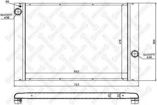 STELLOX 1025573SX Радіатор, охолодження двигуна