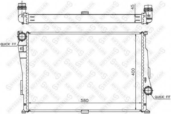 STELLOX 1025588SX Радіатор, охолодження двигуна