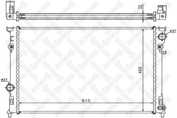 STELLOX 1025627SX Радіатор, охолодження двигуна