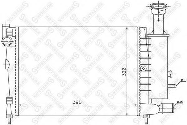 STELLOX 1025667SX Радіатор, охолодження двигуна