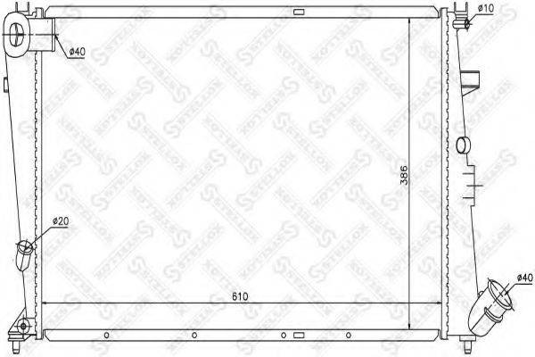 STELLOX 1025677SX Радіатор, охолодження двигуна