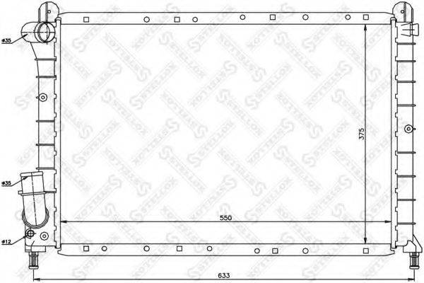 STELLOX 1025693SX Радіатор, охолодження двигуна