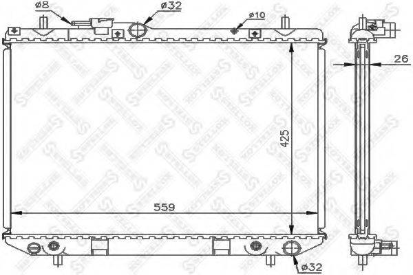 STELLOX 1025707SX Радіатор, охолодження двигуна