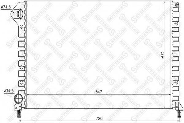 STELLOX 1025713SX Радіатор, охолодження двигуна