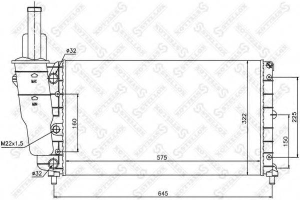 STELLOX 1025733SX Радіатор, охолодження двигуна