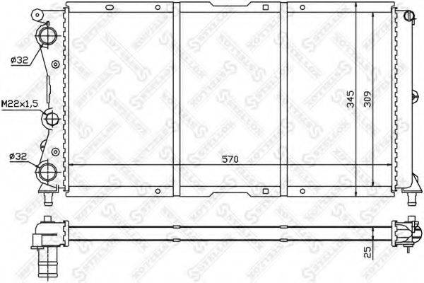 STELLOX 1025750SX Радіатор, охолодження двигуна