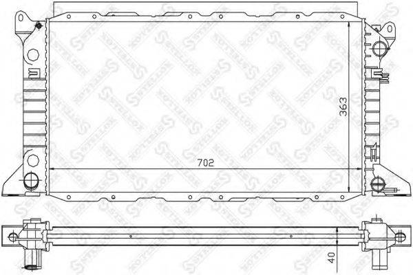 STELLOX 1025782SX Радіатор, охолодження двигуна