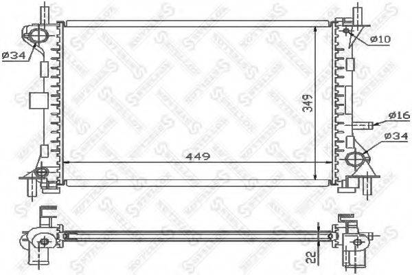 STELLOX 1025794SX Радіатор, охолодження двигуна