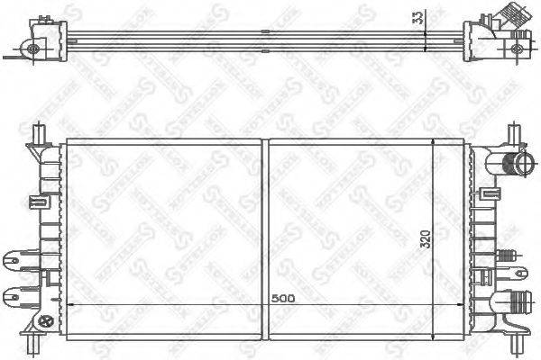 STELLOX 1025811SX Радіатор, охолодження двигуна