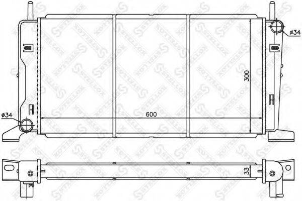 STELLOX 1025812SX Радіатор, охолодження двигуна