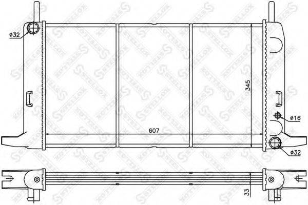 STELLOX 1025813SX Радіатор, охолодження двигуна