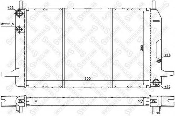 STELLOX 1025816SX Радіатор, охолодження двигуна