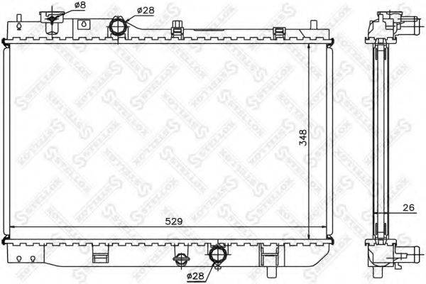 STELLOX 1025840SX Радіатор, охолодження двигуна