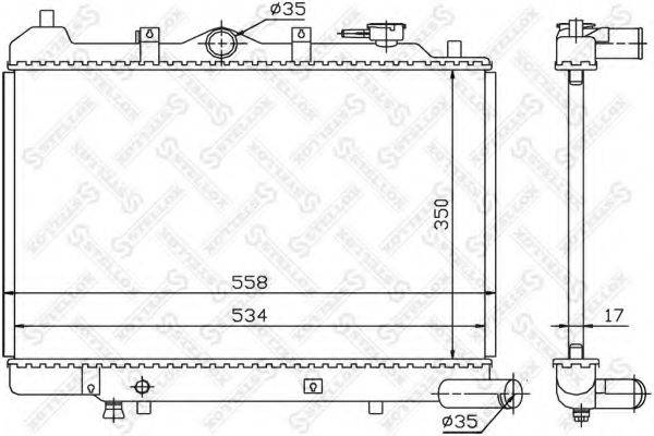 STELLOX 1025843SX Радіатор, охолодження двигуна