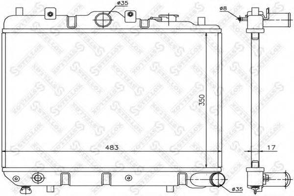 STELLOX 1025864SX Радіатор, охолодження двигуна