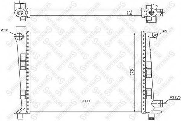 STELLOX 1025869SX Радіатор, охолодження двигуна