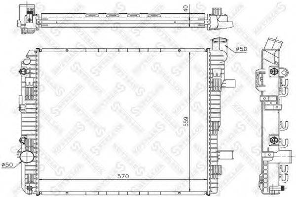 STELLOX 1025888SX Радіатор, охолодження двигуна