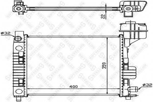 STELLOX 1025895SX Радіатор, охолодження двигуна