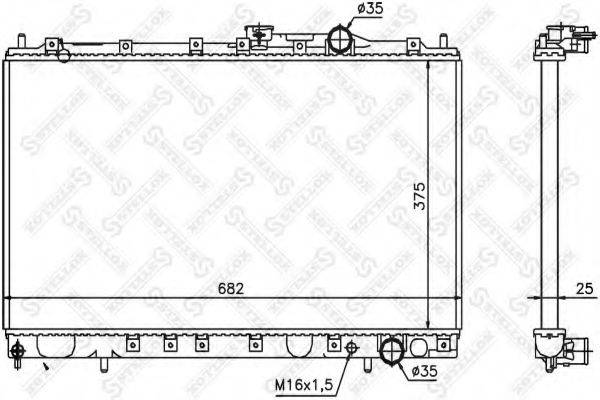 STELLOX 1025952SX Радіатор, охолодження двигуна