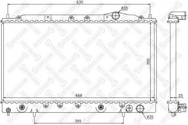 STELLOX 1025959SX Радіатор, охолодження двигуна