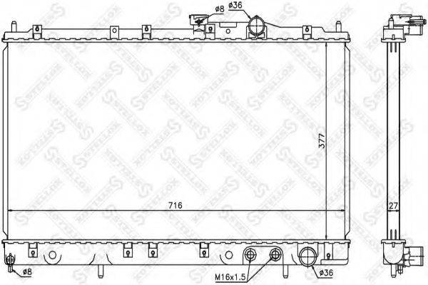 STELLOX 1025964SX Радіатор, охолодження двигуна