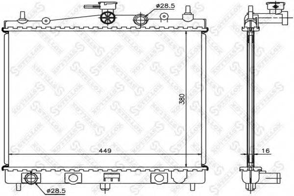 STELLOX 1025973SX Радіатор, охолодження двигуна