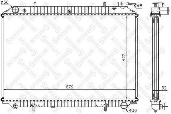 STELLOX 1025991SX Радіатор, охолодження двигуна