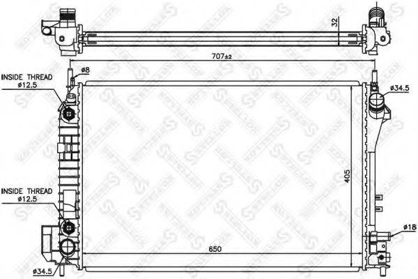 STELLOX 1026014SX Радіатор, охолодження двигуна