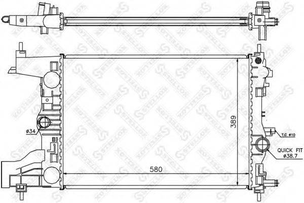 STELLOX 1026030SX Радіатор, охолодження двигуна