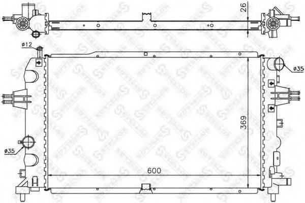 STELLOX 1026055SX Радіатор, охолодження двигуна