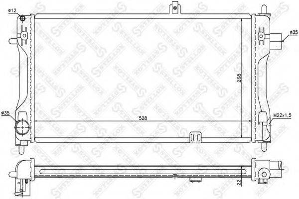 STELLOX 1026063SX Радіатор, охолодження двигуна