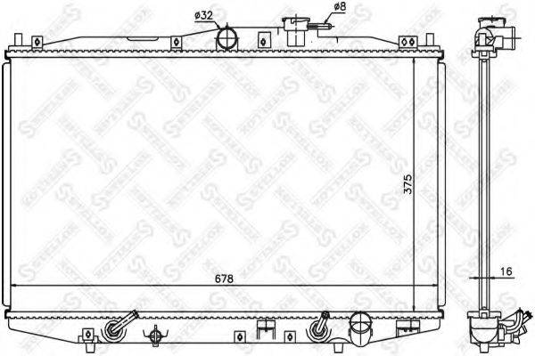 STELLOX 1026086SX Радіатор, охолодження двигуна