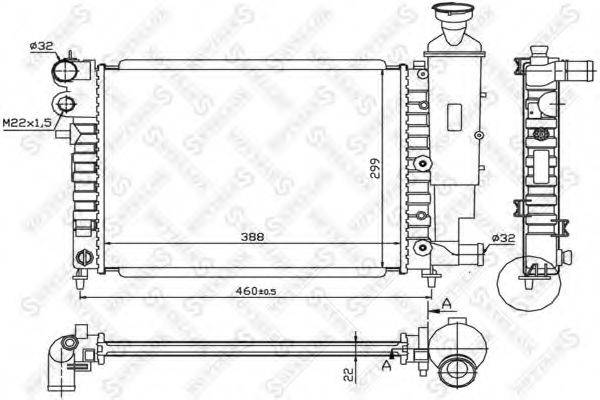 STELLOX 1026098SX Радіатор, охолодження двигуна