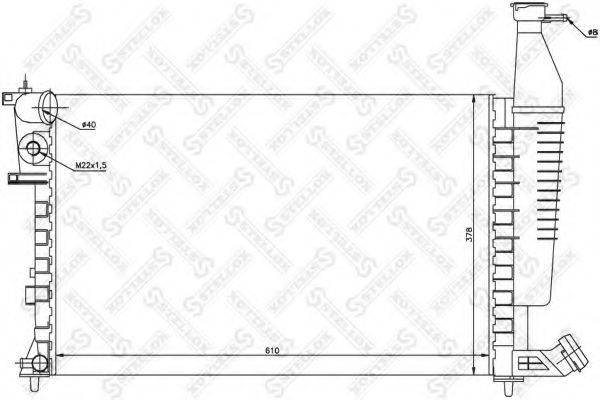 STELLOX 1026110SX Радіатор, охолодження двигуна