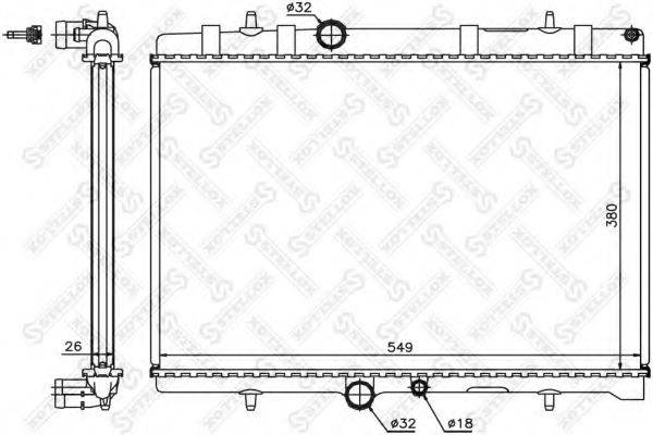 STELLOX 1026129SX Радіатор, охолодження двигуна